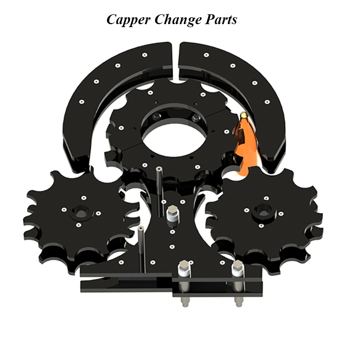 Bottle Capping Machine Star Wheels, Bottle Capper Change Parts, Capping Feed Screw, Capper Bottle Handling Parts