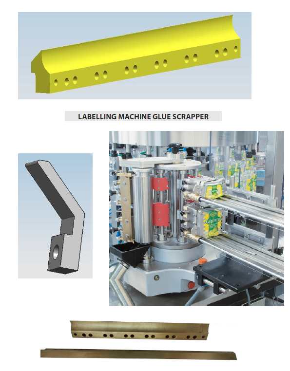 Cold Glue Labelling Machine Glue Scraper parts, Bottle Labeller Glue Scraper parts, Bottle Labeler Glue Scraper parts